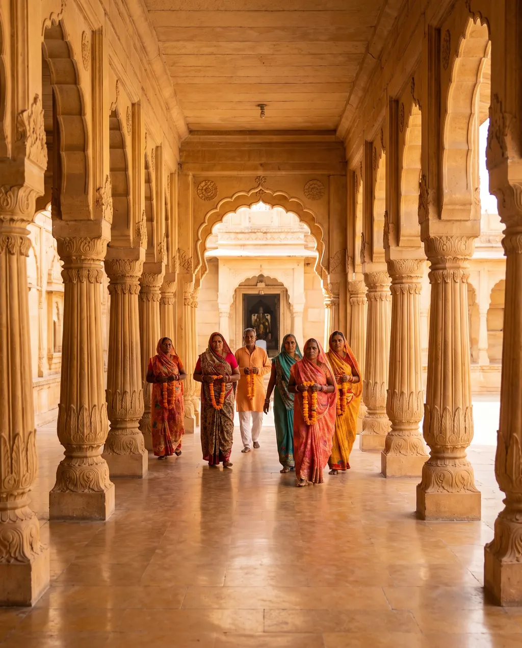 Pilgrims in the lane approaching the Kashi Vishwanath temple gate