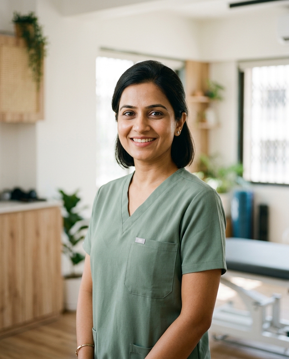 Dr. Riya Mehta, lead physiotherapist at Gati Physiotherapy Ahmedabad